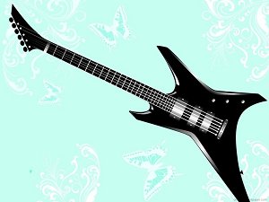 black guitar